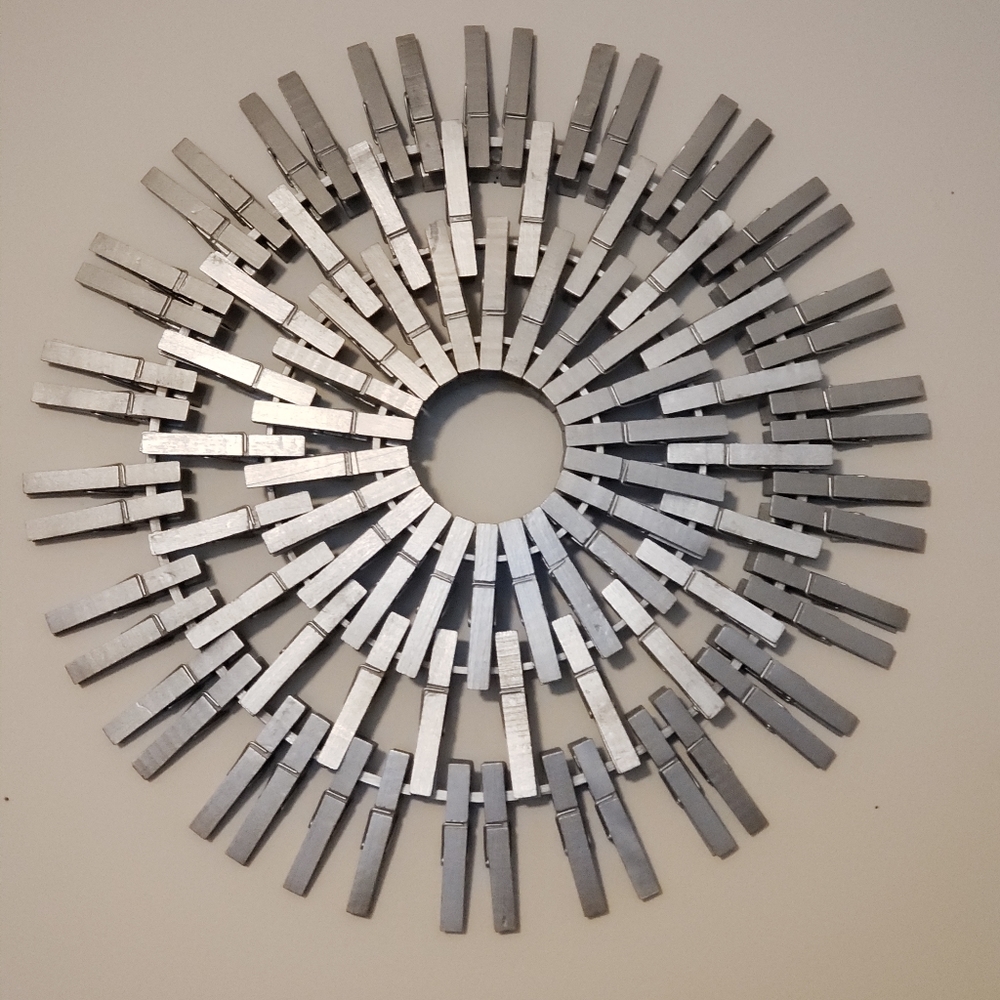 Sunburst Wall Art,Silver